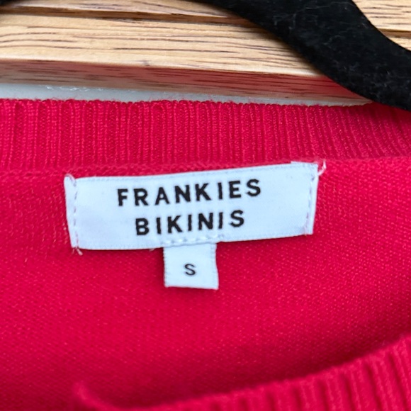 Red Frankie’s Bikinis Cardigan Sweater - Picture 2 of 3